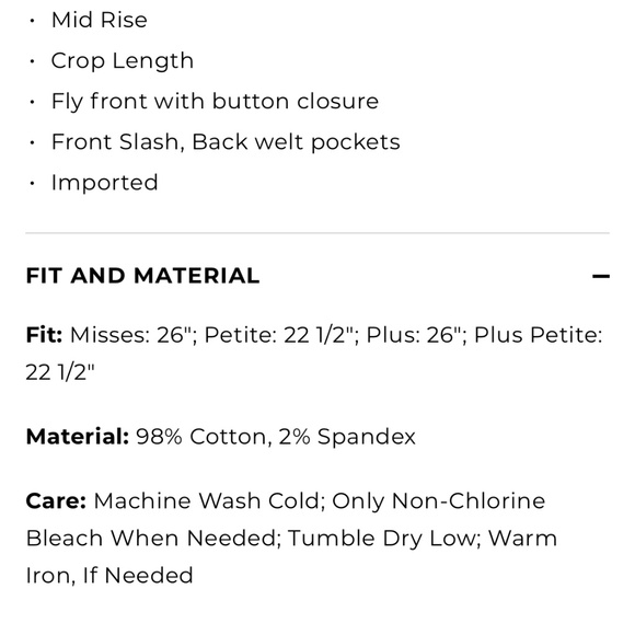 Talbots Perfect Crops - BLACK size 14W - Picture 5 of 5